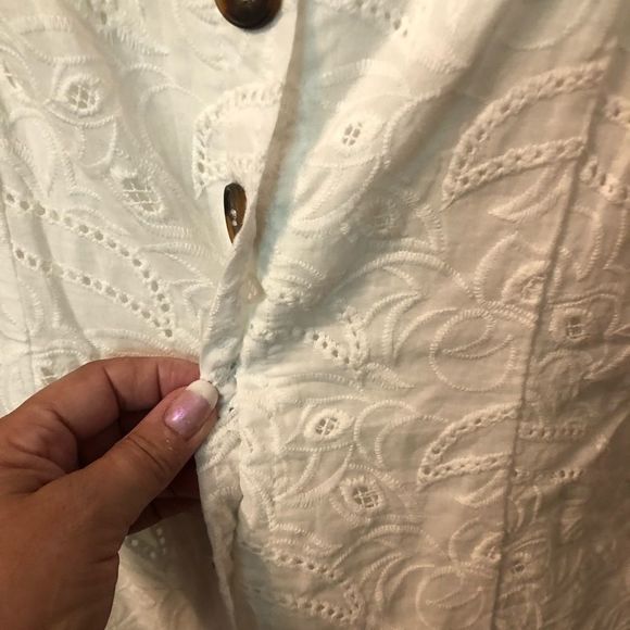 Linen lux short white dress size L - Picture 2 of 10